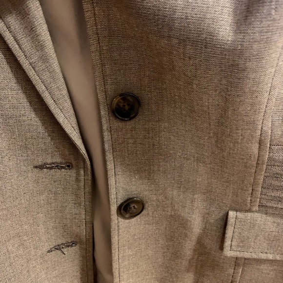 Le Chateau blazer, double button, pleats, lightweight, NWOT, beige, S - Picture 3 of 6